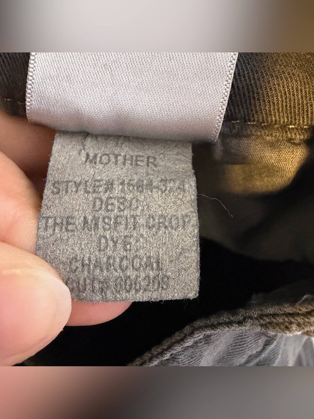 Mother The Misfit Crop Girl Boy etc charcoal Pants Size 26 - Picture 8 of 16